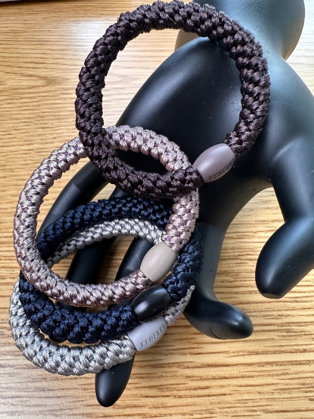 NWT 4-Bundle KKNEKKI Authentic Original Hair Ties Elastics in Classic Colors